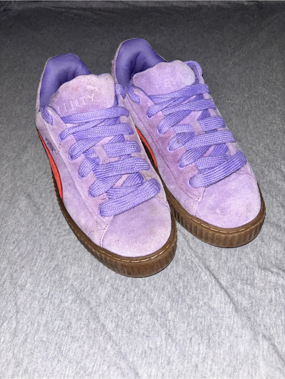 Puma x Fenty Creeper Phatty sneakers in the lavender and burnt red Men’s Size 10